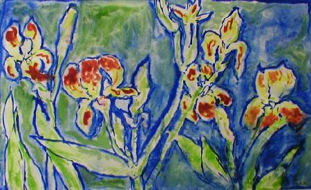 Irises in Blue